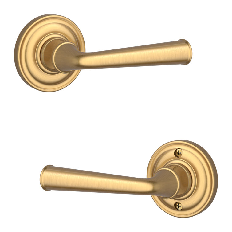 Baldwin Lifetime (PVD) Satin Brass Door Lever Wayfair